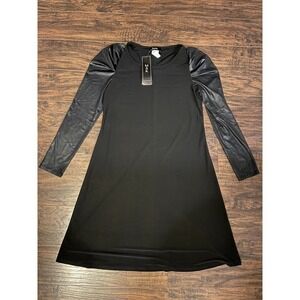 MSK Black Long Sleeve Dress Sz: S Style: 36430610